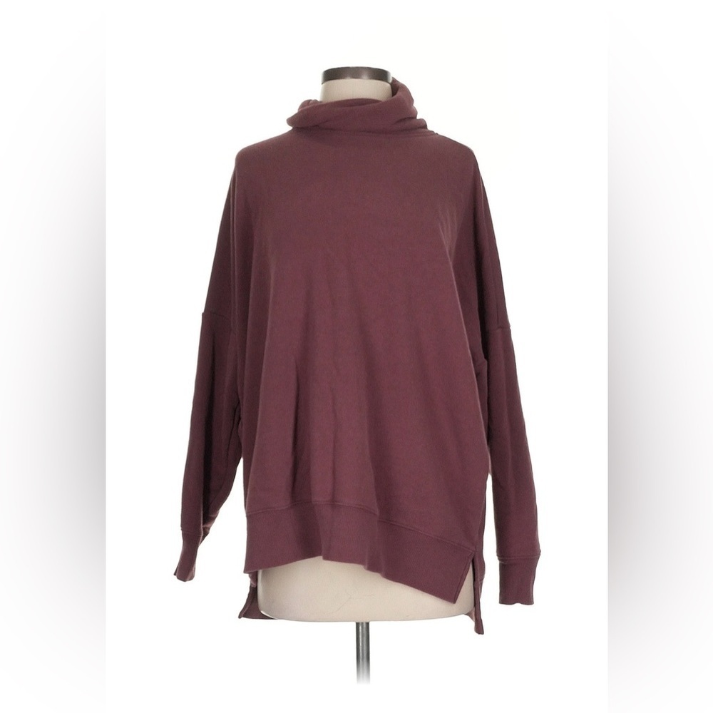 Aerie Deep Burgundy Cowl Neck Oversized Sweater Size S | Cozy Winter Pullover